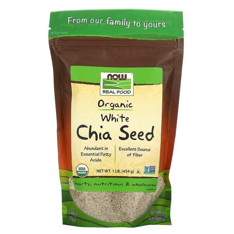 Насіння чіа White Chia Seed Now Foods 454 г, фото 1
