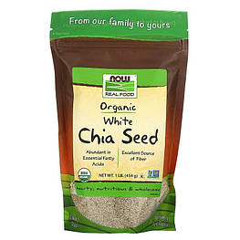 Насіння чіа White Chia Seed Now Foods 454 г