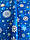 Вафельний полотно Сніжинки на синьому 150 см, фото 2