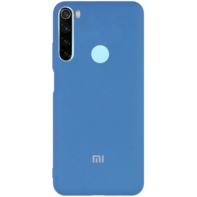 Чохол Silicone case Premium для Xiaomi Redmi Note 8 Blue (16) синій