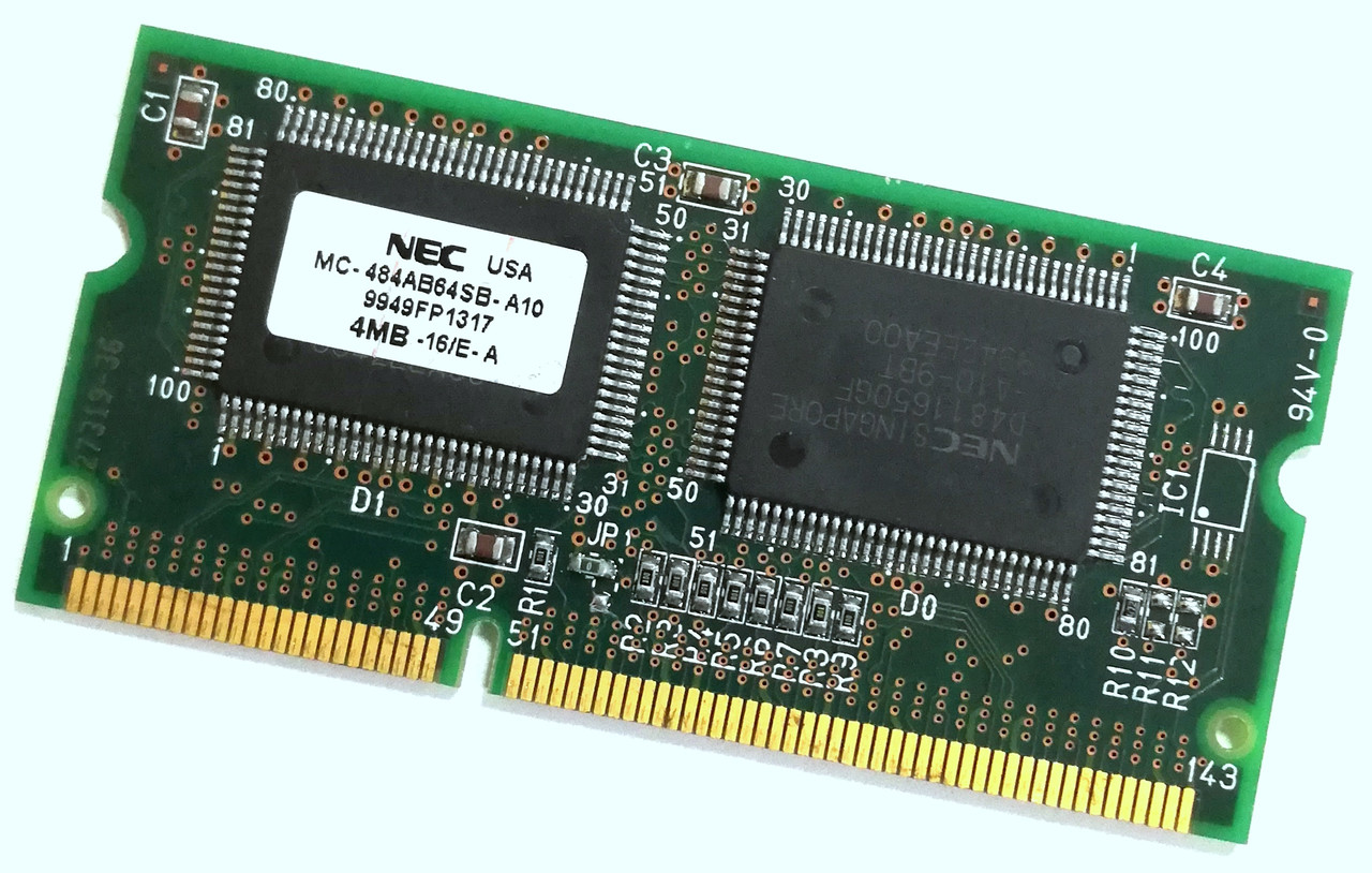 Модуль відеопам'яті NEC SODIMM 4МБ VRAM (MS-484AB64SB-A10) Б/В. Під ремонт і відновлення!