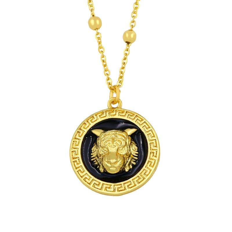 Золота підвіска Тигр Cartier AAA кубічний циркон, фото 1