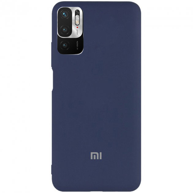 Чехол Silicone case Premium для Xiaomi Redmi Note10 5G/Poco M3Pro Dark Blue (08) темно синий