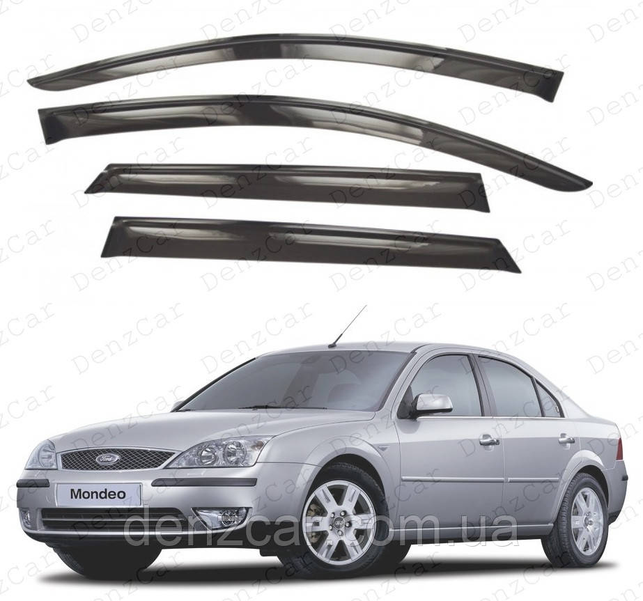 Вітровики Ford Mondeo III 2000-2007 (на скотчі)\Дефлектори вікон Мондео 3