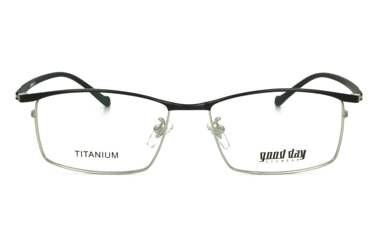 Титанові чоловічі окуляри з лінзами плюс (сфера/астигматика/за рецептом) лінзи VISION - Корея, фото 1