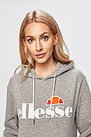 Кофта-Кенгуру Ellesse женская Толстовка с принтом Эллис флисовое Худи Элис утепленная Пайта с карманом