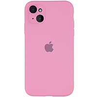 Силиконовый чехол Full Silicone Case для iPhone 13 6.1" c закрытым низом и защитой камеры Розовый