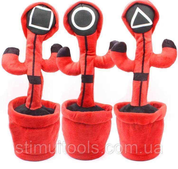 Кантус, що танцює, співає пісні Іграшка Повторюшка кактус Гра в кальмара, фото 1