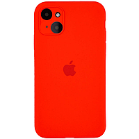 Силиконовый чехол Full Silicone Case для iPhone 13 6.1" c закрытым низом и защитой камеры Красный