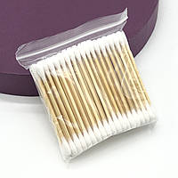 Ватные ушные палочки деревянные, 100 шт