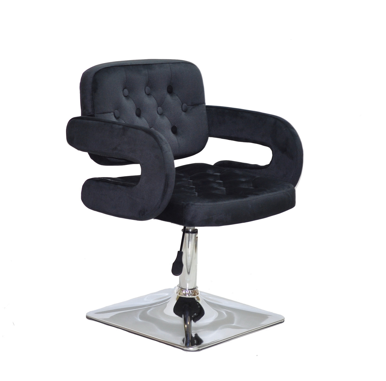 Крісло Гір GOR 4 - CH - BASE Б-Т чорний оксамит на хром диску, фото 1