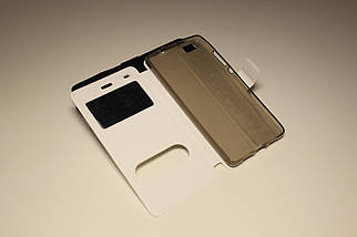 Шкіряний чохол-книжка для Huawei P8 LITE білий, фото 3