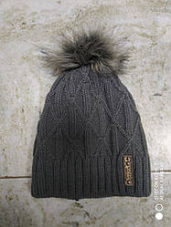 Зимова шапка на флісі для дівчаток 52-56 см