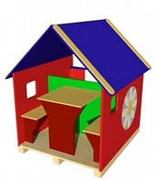 Детский игровой домик Квартирка со столом и лавками для садика