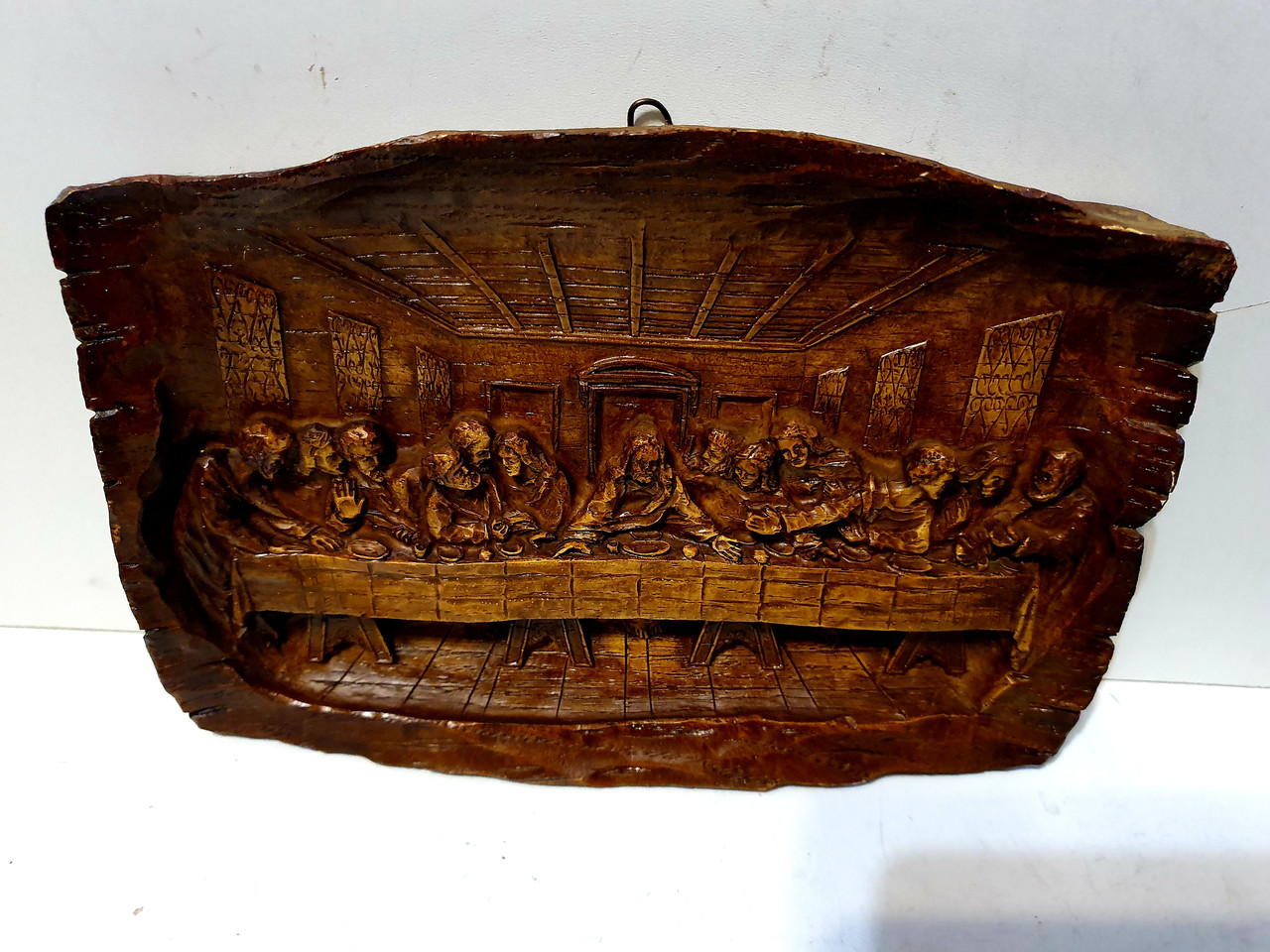 Різьблена тривимірна дерев'яна картина "Таємна вечеря", фото 1