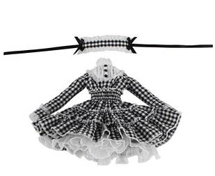 Плаття "Кліточка" для шарнірної ляльки 45 см BJD 1/4