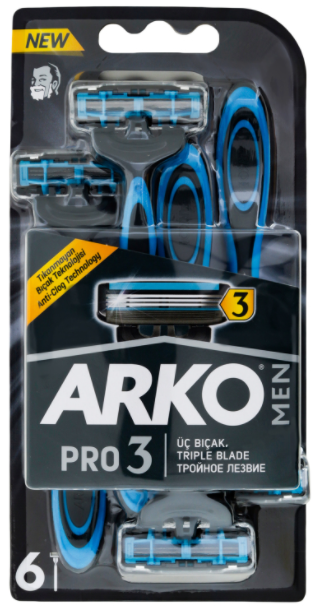 Одноразові станки для гоління Arko Sistem 3 (6 шт.)