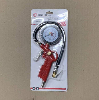 Пістолет для підкачування коліс пневматичний з манометром (вир-во INTERTOOL)