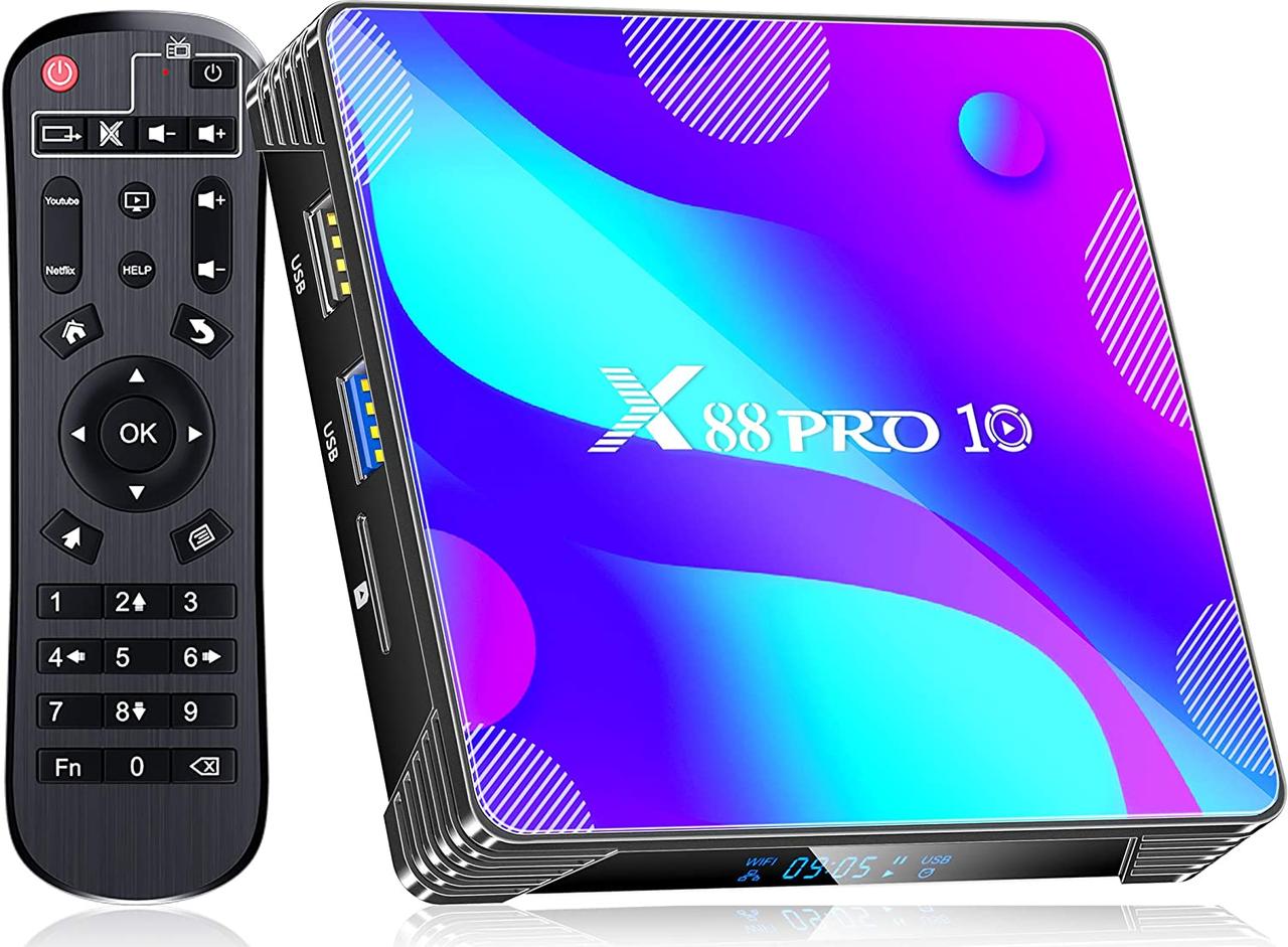 ТВ-приставка X88 PRO 10 (4/32 Gb) 4-ядерная на Android 11, тюнер андроид  приставка для телевизора (ID#1544136275), цена: 1680 ?, купить на Prom.ua