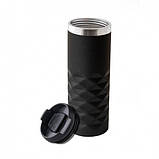 Термокухоль матовий Торино люкс 450 мл чорний, фото 2