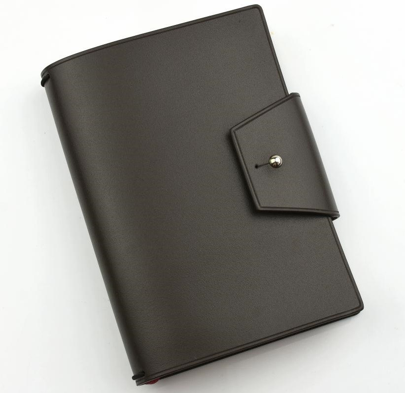 Щоденник формату А6 в шкіряній обкладинці блок змінний не датований "Marvel" закривається на кобурну кнопку, фото 1