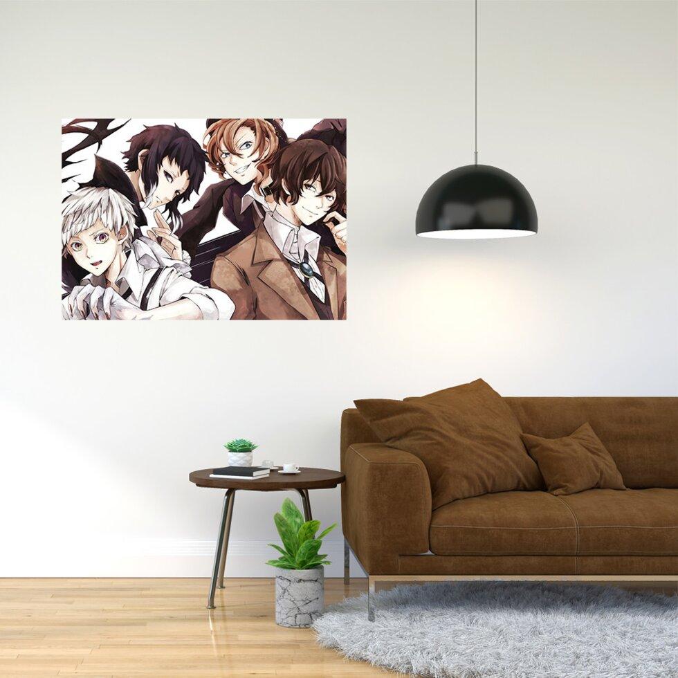 Плакат-постер з принтом "Bungo Stray Dogs - Проза бродячих псів (манга, аніме серіал) 2" А2