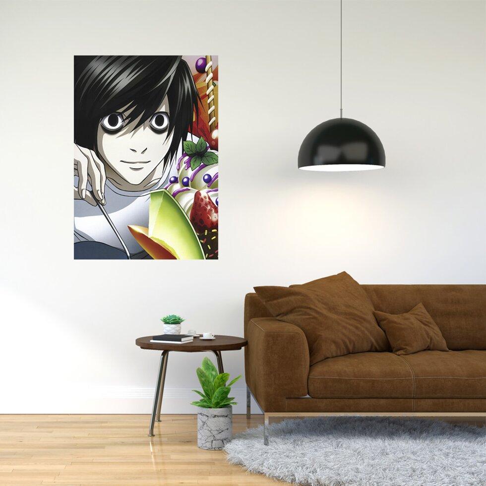 Плакат-постер з принтом "L. Death Note - Зошит смерті (манга, аніме серіал)"  А2