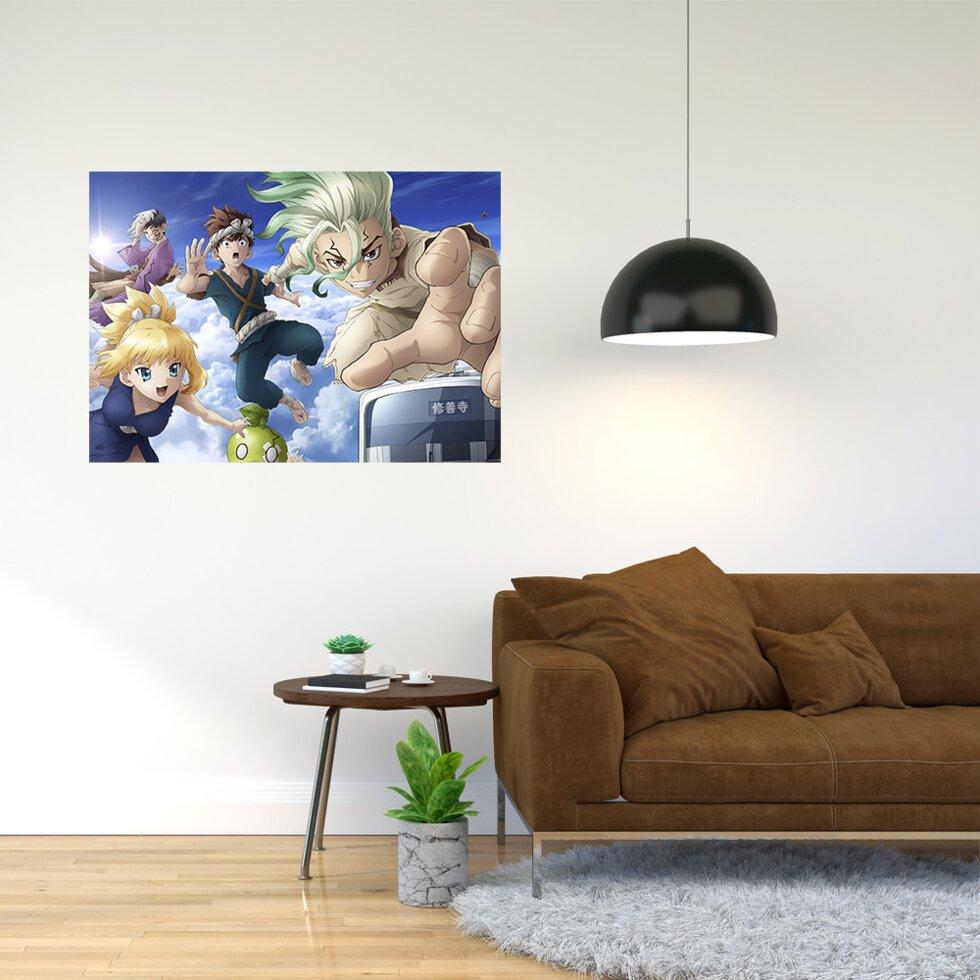 Плакат-постер з принтом "Доктор Стоун - Dr. Stone (манга, аніме серіал) 4" А2