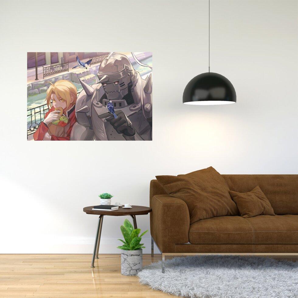 Плакат-постер з принтом "Fullmetal Alchemist - Сталевий алхімік (манга, аніме серіал)" А2