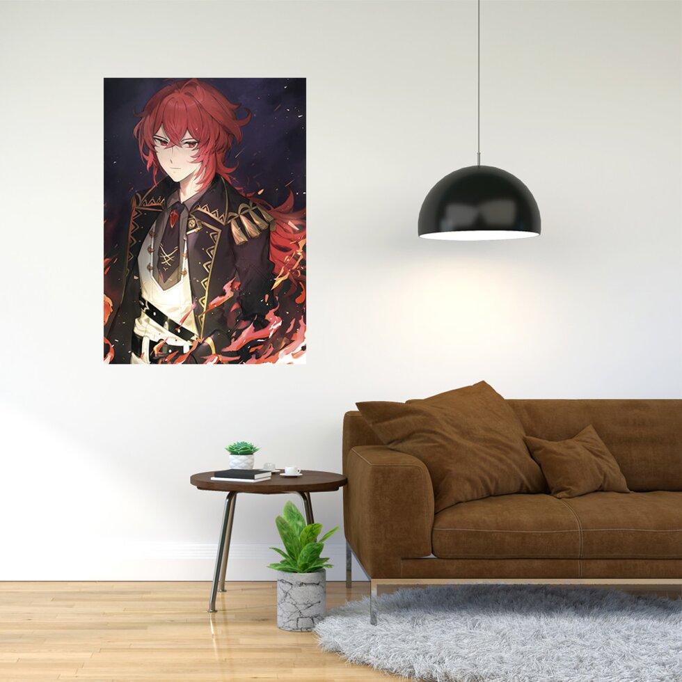 Плакат-постер з принтом "Геншин Удар - Genshin Impact (комп'ютерна гра)"  А2