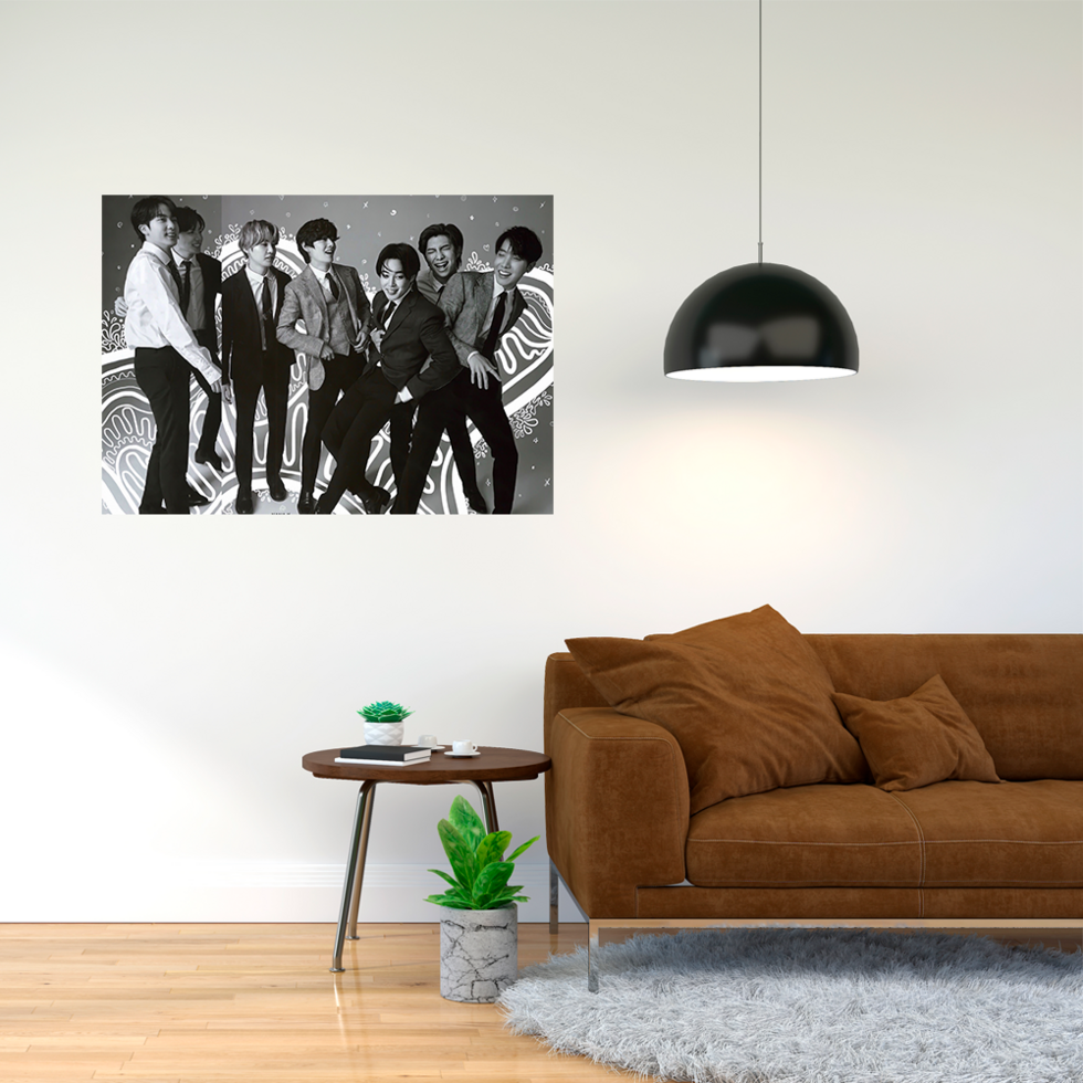 Плакат-постер із принтом BTS (4)  А2