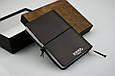 Щоденник А6 формату в шкіряній обкладинці блок змінний не датований "Tourist" закривається на резинку, фото 3