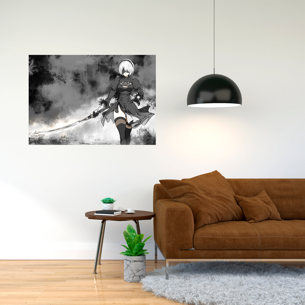 Плакат-постер А4 з принтом NieRAutomata - комп'ютерна гра  А2