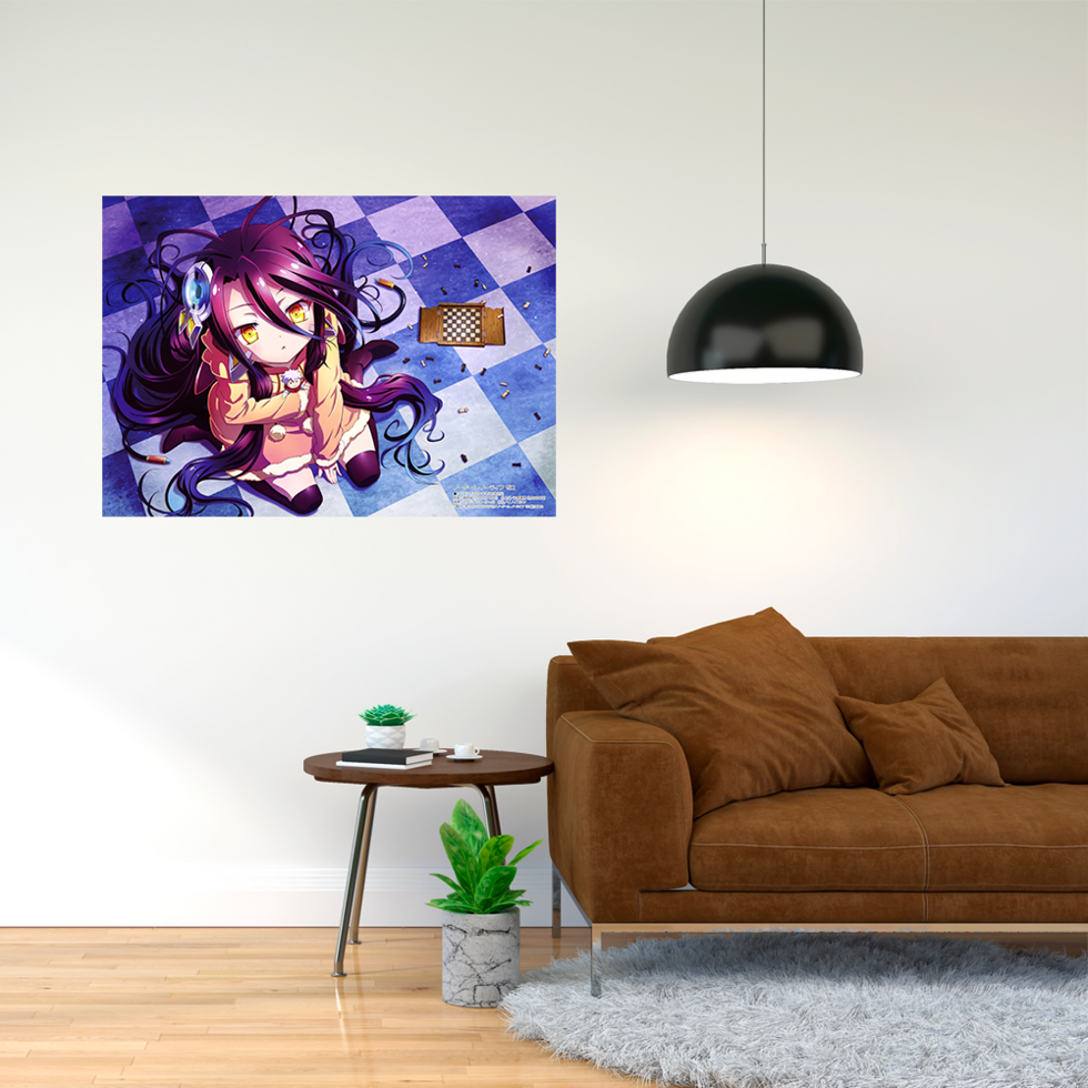 Плакат-постер А4 з принтом Аніме Немає гри - немає життя, Гра на виживання, Не грав - не жив, No Game No Life