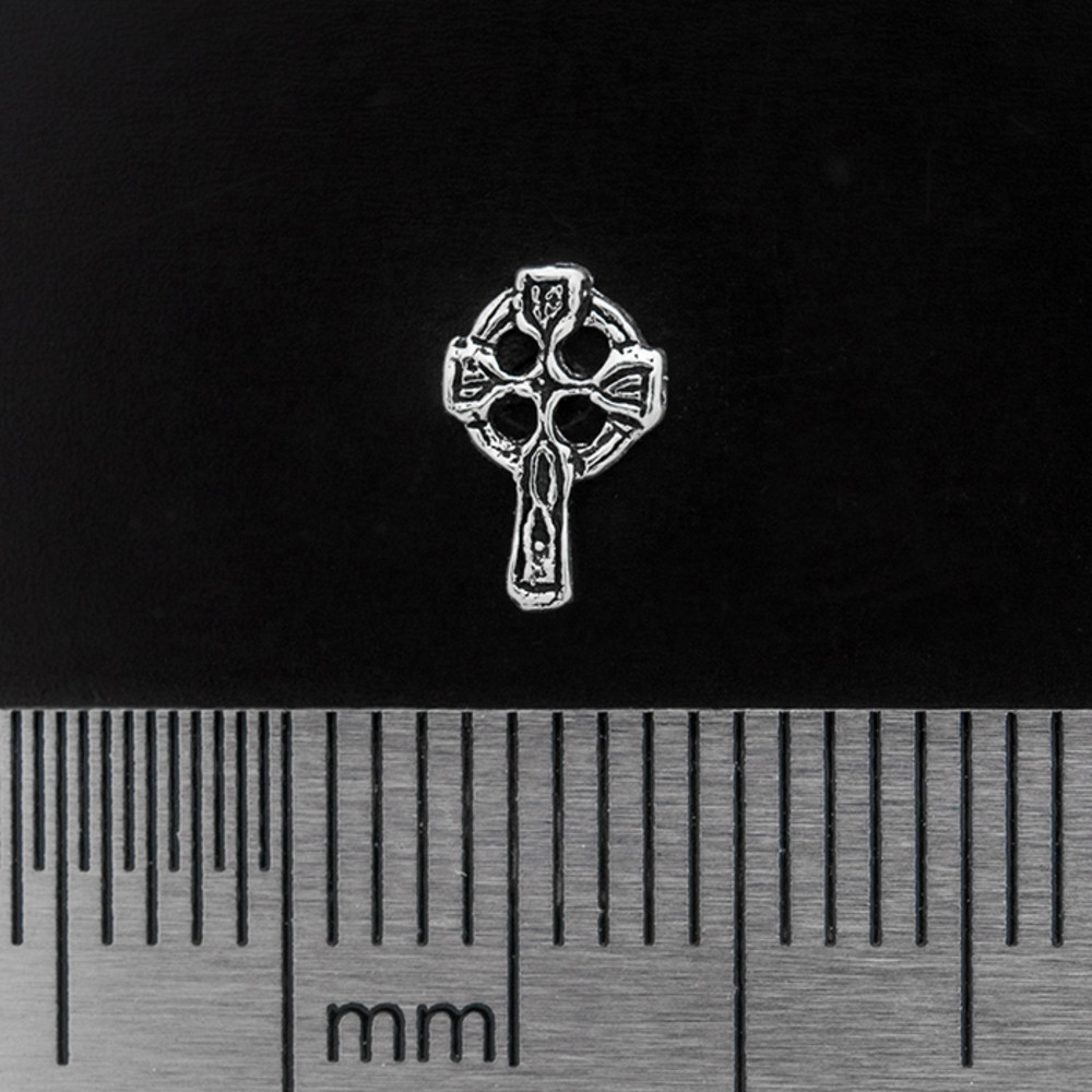 Сережка-гвоздик Кельтський хрест (срібло, 925 проба)