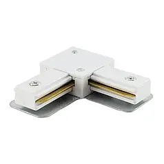 Конектор Velmax кутовий для шинопроводу L-подібний білий 25-34-49