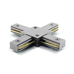 Конектор Velmax для шинопроводу X-подібний чорний 25-34-56