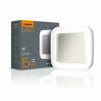 LED світильник квадратний ART VIDEX 15W 5000K IP65 VL-BHFS-155, фото 1
