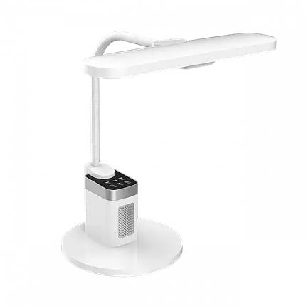Настільний LED світильник Delux TF-540 8W 3000К/4000К/6000К Bluetooth білий колонка 90018133, фото 1