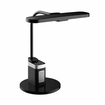 Настільний LED світильник Delux TF-540 8W 3000К/4000К/6000К Bluetooth колонка чорний 90018134, фото 1