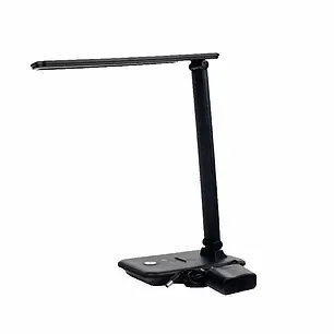 Настільна LED лампа ElectroHouse 10W 2700К/4100К/6500К чорна EH-LMT-04, фото 1