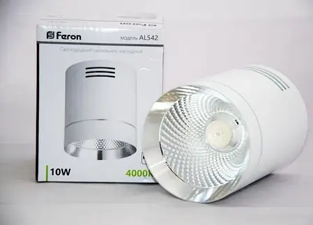 LED світильник точковий Feron AL542 10W 4000K 850Lm білий-срібло, фото 1