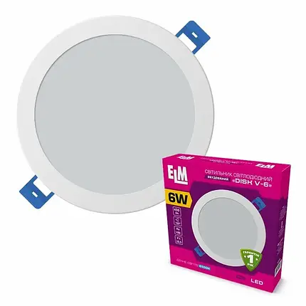 LED Downlight ELM Disk V 6W 6500K IP20 26-0058, фото 2