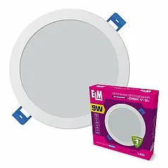 LED світильник вбудований ELM Disk V 9W 6500K IP20 26-0055