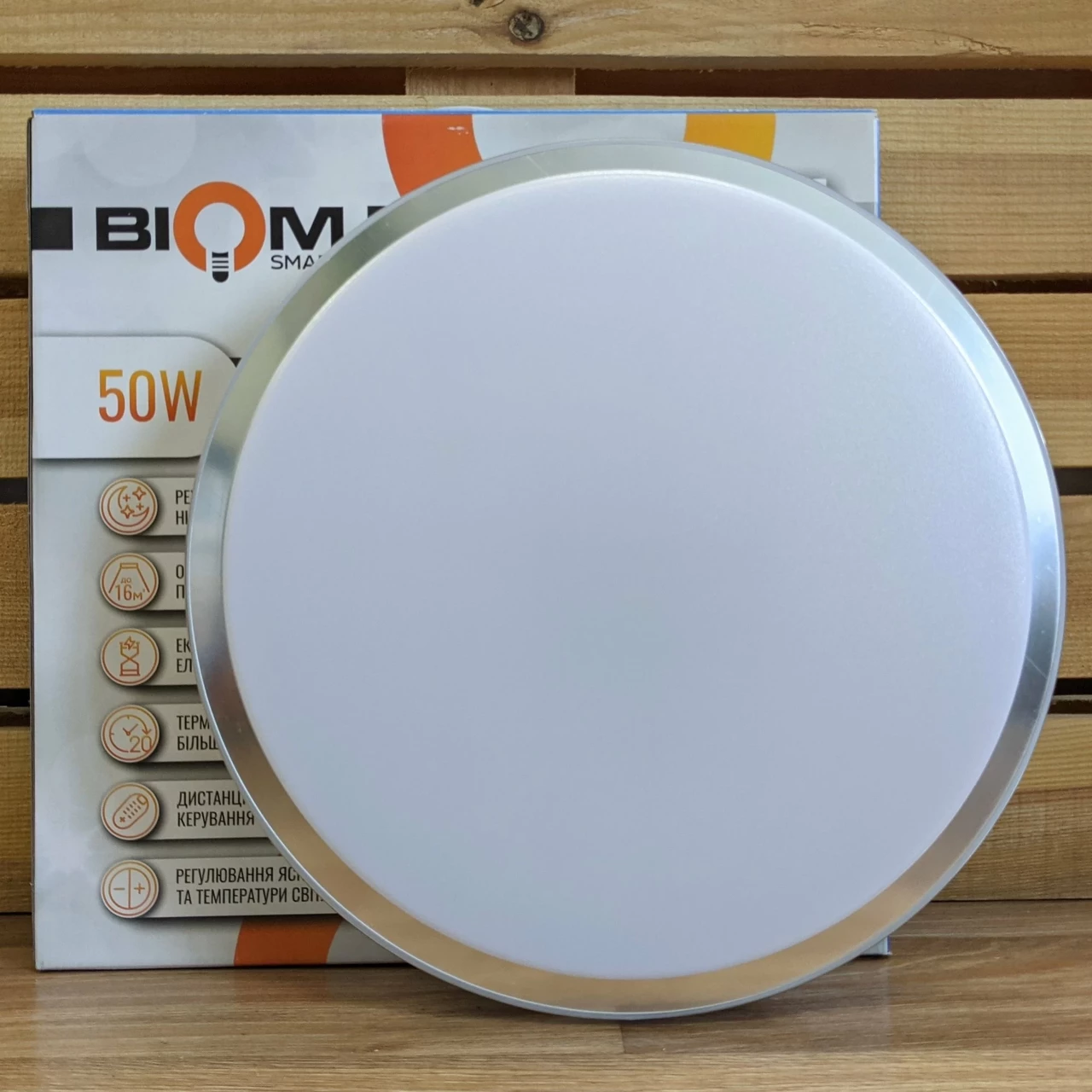 LED світильник Biom Smart 50W 3800Lm 3000-6000К SML-R18-50/2 15946