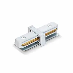 Конектор до трекового шинопроводу VIDEX прямий білий VL-TRF-CTI-W