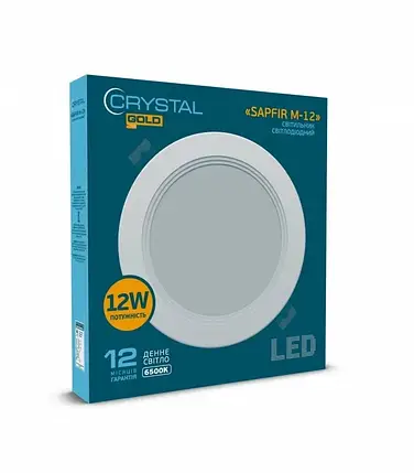 LED Downlight Electrum GOLD SAPFIR M 12W 6500K ..DNL-027, фото 1