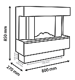 Електрокамін з порталом, камінокомплект Avalone білий матовий, фото 4