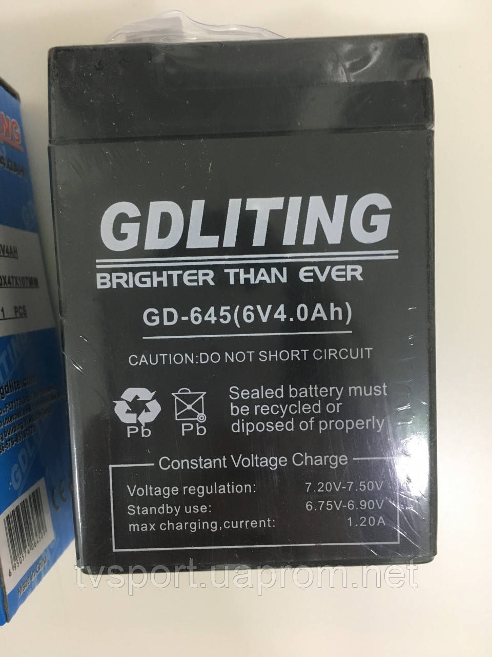 Аккумулятор BATTERY GD 645 6V 4A Кислотно свинцовый - фото 2 - id-p410980666