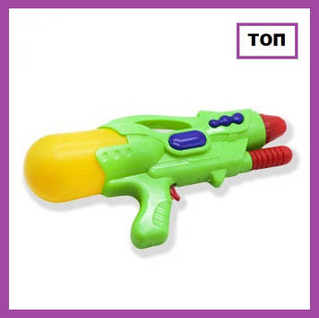 Водяний пістолет з накачуванням (салатовий), Водний пластиковий пістолет з балоном для дитини від 3-х років